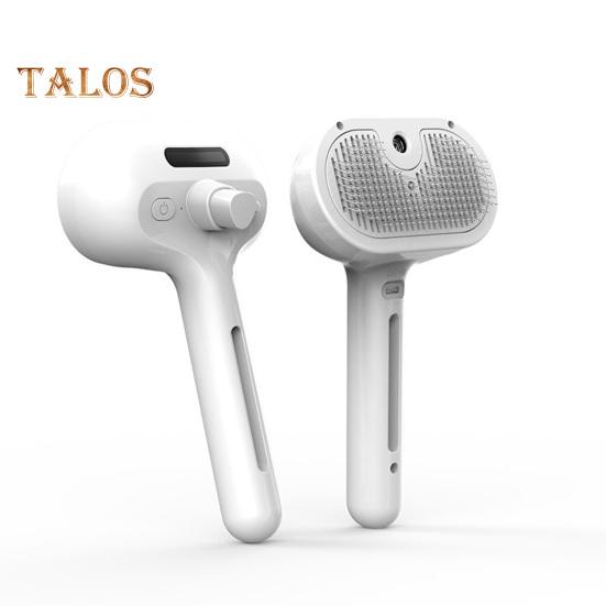 Dampfbürste für Katzen zum Haaren, wiederaufladbarer Sprühkamm zur Haarentfernung mit Wassertank und Entriegelungstaste, dampfende Haustierpflegebürste für Katzen und Hunde