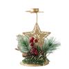 Pentagram Christmas Iron Candlestick Snowflake Snowflake Candle Ornaments  Christmas Dining
