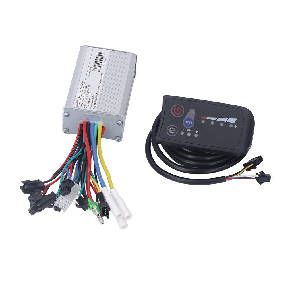 350W Brushless Motor Controller with LED Display Panel for Electric Bicycle Electric Scooter 24V