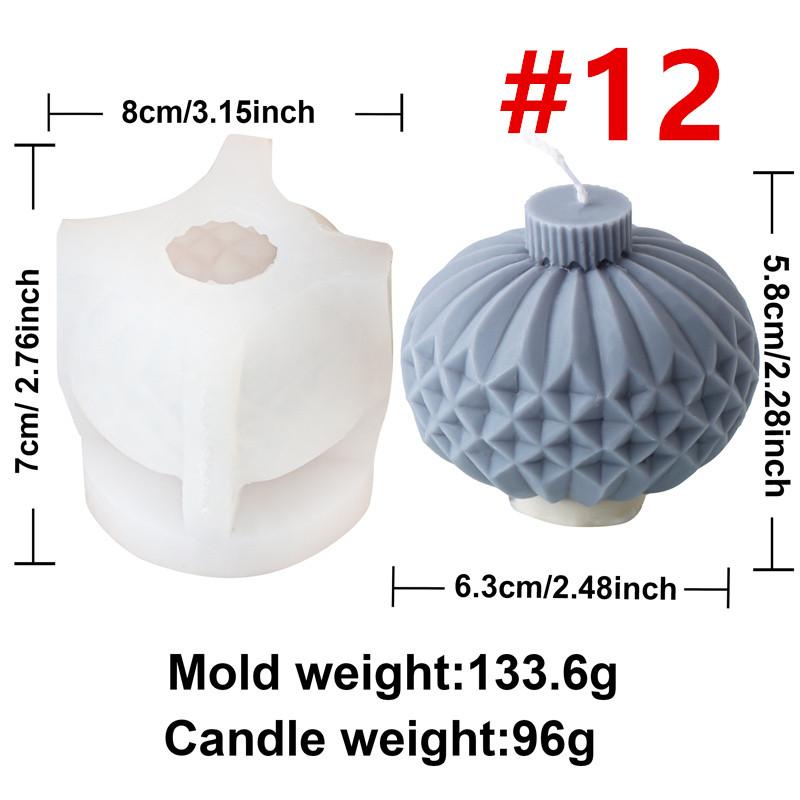 Geometrische Weihnachts-Kugel Kerze Silikonform Glockendesign Geeignet für Aromatherapie-Kerzen Gips-Bastelarbeiten Weihnachts-Heimdekoration