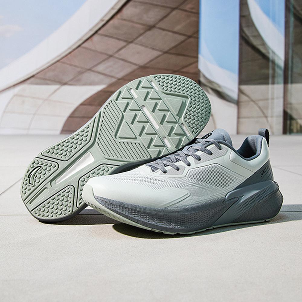 Anta Ignite Flexible Rebound Shock Absorption Non-Slip Wear-Resistant Low-Top Training Running Shoes Men sneaker Gray White 112527788-2
