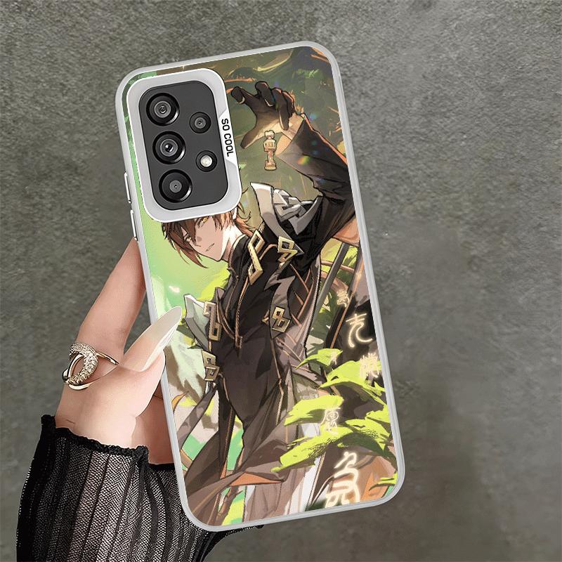 Genshin Impact Zhongli Shockproof Phone Case for Samsung A17 A16 A15 A14 A37 A57 A36 A56 A26 A35 A55 A25 A34 A54 A24 A13 A23 A33