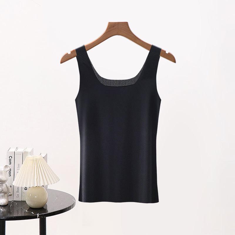 Summer Ice Silk Seamless Women's Plus Size Base Layer Camisole - Super Thin, See-Through Tank Top