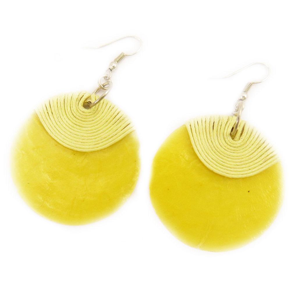 Les Trésors De Lily [L5190] - Yellow 'Kilimanjaro' Designer Earrings