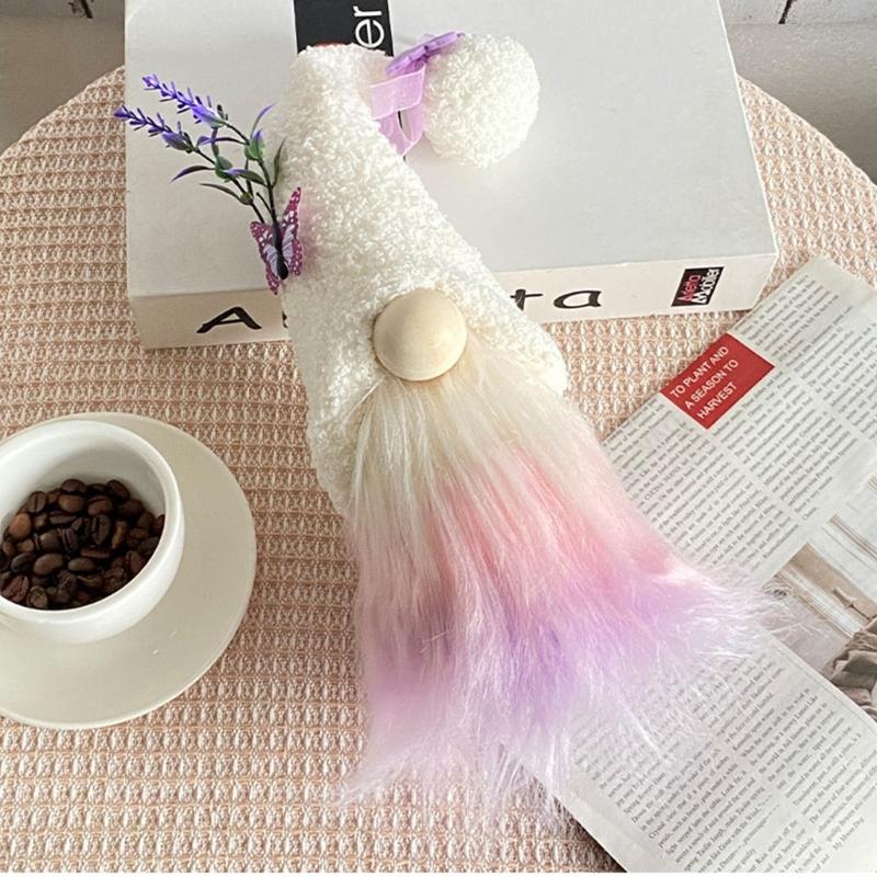 Lavender Gnomes Plush Scandinavian Tomtes Dwarf Swedish Gnomes Ornaments Home Table Valentines Day Decoration Gift