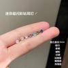 Boucles d'oreilles Huazi en zircon coloré Super flash dopamine Boucles d'oreilles 925 2025 nouvelle populaire haut de gamme oreille