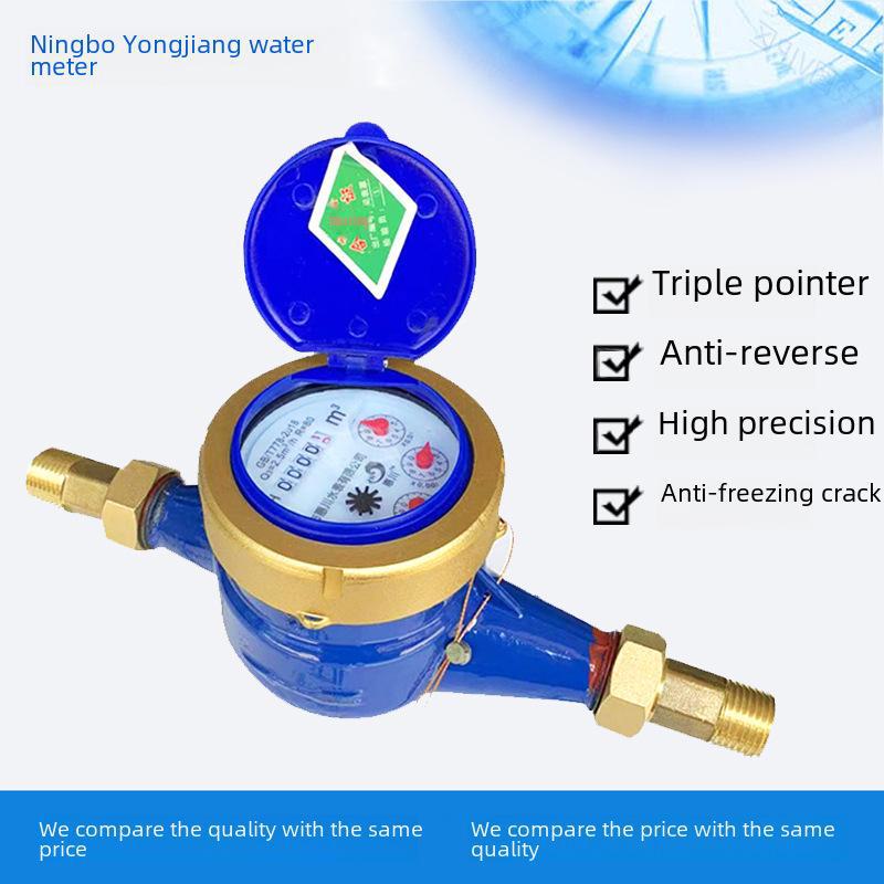 Hushållsvattenmätare med roterande vinge för hyresbostäder, 4 eller 6 punkter, backspärr.