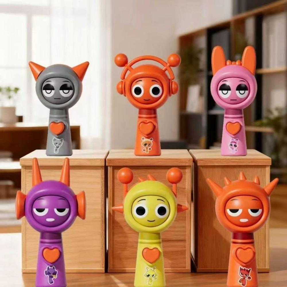 1/6pcs Mini Sprunki Action Figure Face-changing Toy Movie Sprunki Wenda Model Doll Figurines with Keychain Kids Gift