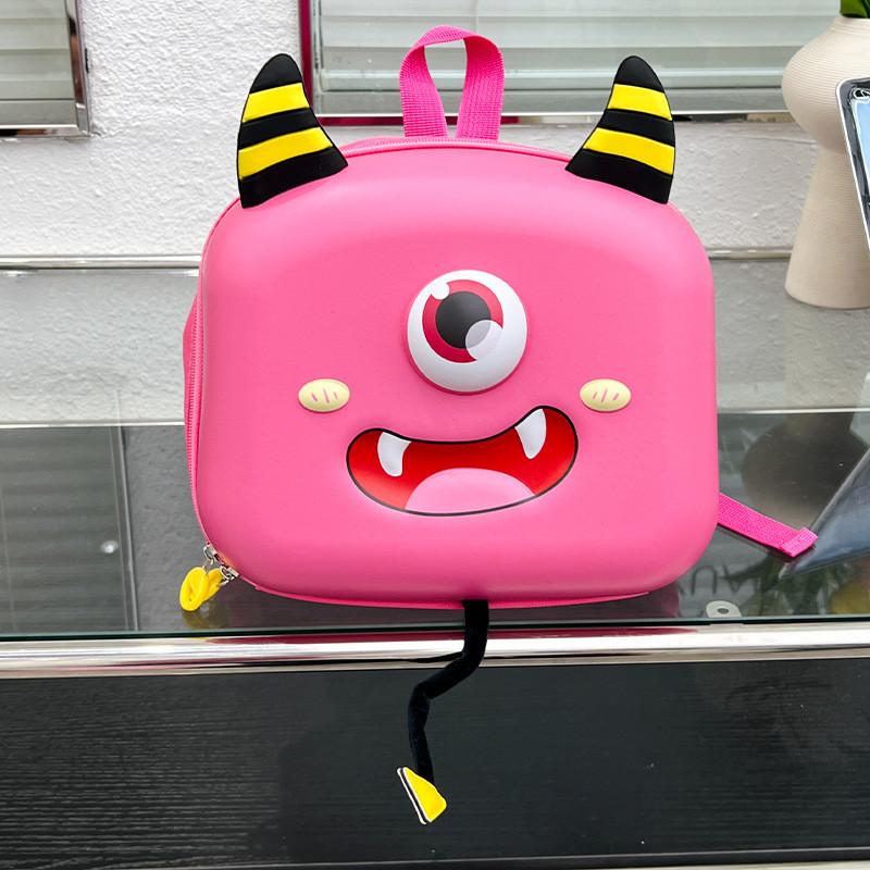 Cute 3d Eggshell Eva Material Cartoon Children s Backpack Oxford Cloth Breathable Lightweight School Bag красный