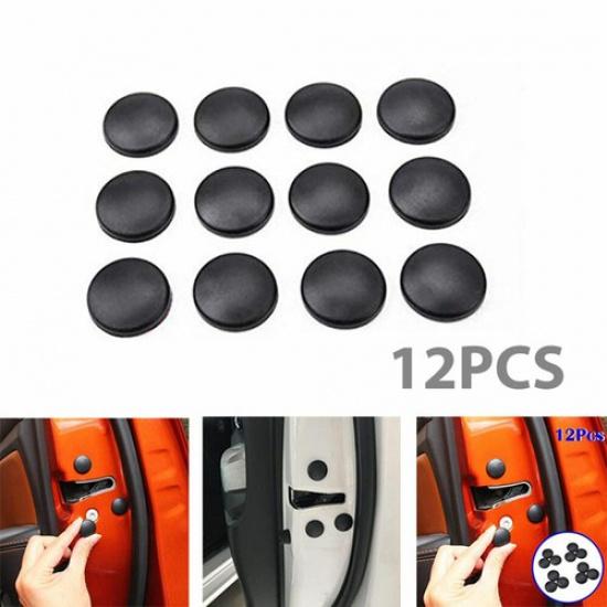 12PCS Car Universal Accessory Interior Door Lock Screw Protector Cover Cap Trim