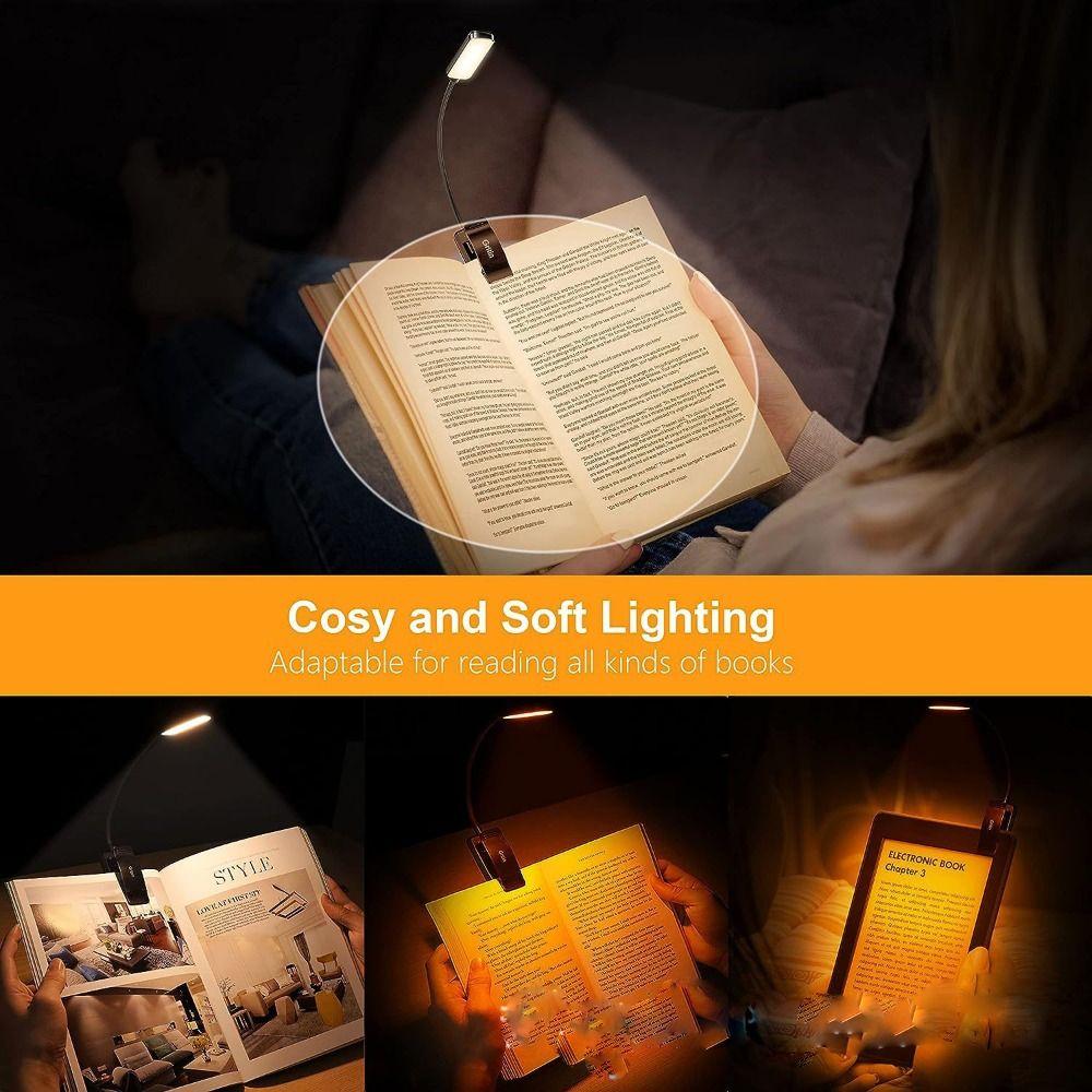 USB Rechargeable LED Clip-on Desk Lamp Portable Night Light Reading Light  Travel