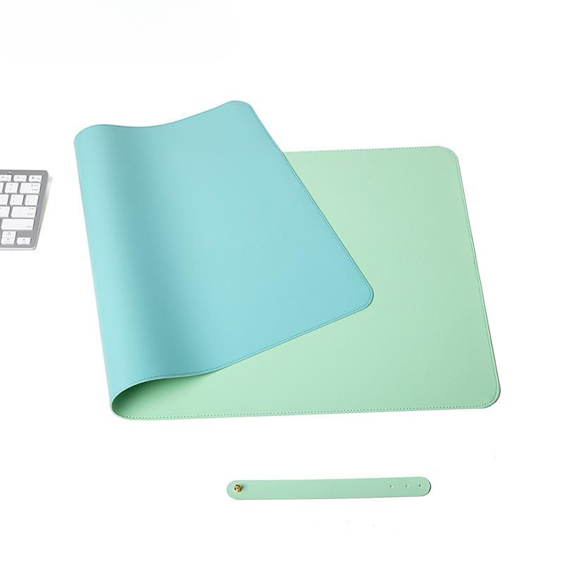 Musematte i PU-skinn Bærbar musematte Stor spillvanntett, sklisikker skrivebordsmatte Datatastaturmatte Doble sider Bruk