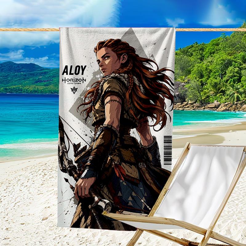 Ultra-Soft Beach Towel with Horizon Theme,Ideal for Pool - Camping, Diving - Perfect Travel Essential, Vibrant Beach Towel.