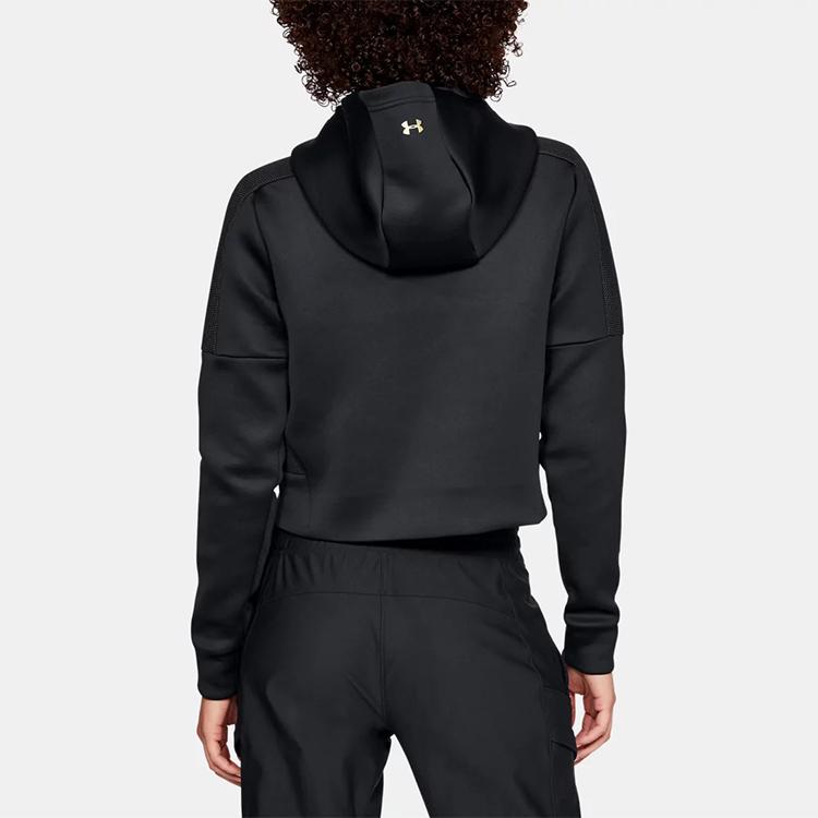 Under Armour Perpetual Short Casual Sports Hoodie Women hoodies Black 1314255-001