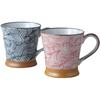 Set of Shikaiha X Mino Made In Japan Ale-net Mugs, 2, Design, Pair, 8.5 H8.9cm, 280ml, Ware,