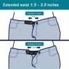 2pcs Adjustable Elastic Waistband Extenders for Plus Size Women & Men - Machine Washable Stretchable Belt with Discreet Button Closure,Casual & Wear