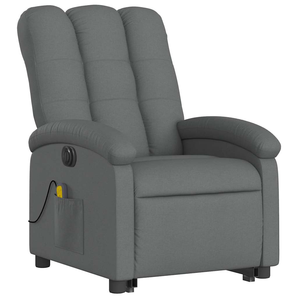 Vidaxl Lift-up Massage Chair, Electric, Reclining, Dark Grey