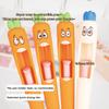 Cute Cartoon Kawaii  Pens Carrot Shaped Gel Pen Design Retractable Tongue Refill Black Ink Pens Office School Stationery Gift