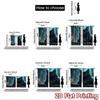 2D flat printing 2pcs Scene Curtains Black Cat Green Eyes Mystical Digital Printed Polyester Drapes Holiday Decorations Use for
