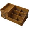 Solid Wood Large Desktop Wooden Cosmetics Storage Box Multi-Functional Desktop Creative Skin Care Product Organization Box