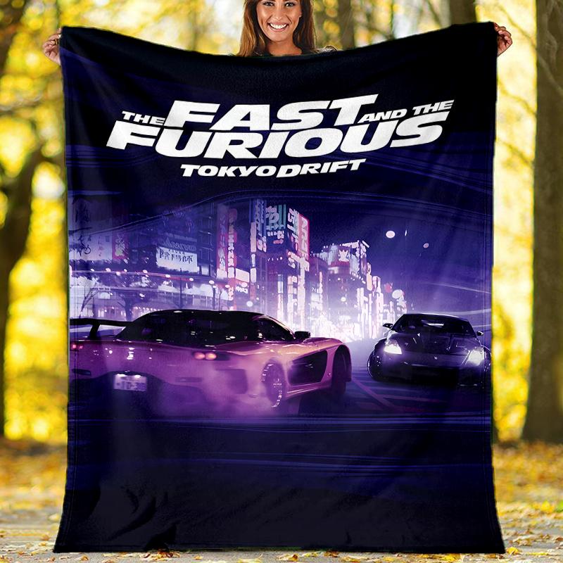 Fast & Furious Motiv Decke - Perfekt für Sofa, Bett, Reisen & Outdoor | Maschinenwaschbar, Gemütlich & Langlebig.