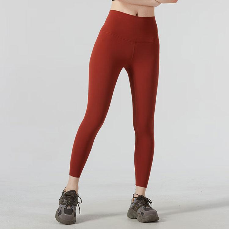 Nike Solid Color Logo Training Fitness Sports Pants Women Bottoms Brown DQ6016-832