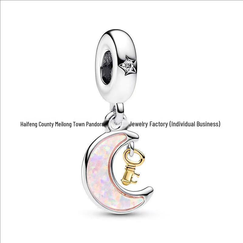 Panjia Srebro S925 Uroczy Kreskówkowy Anime Koralikowy Wisiorek Bransoletka Akcesoria