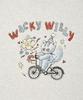 Wacky Willy Women'S Vintage Graphic Semi-Oversized Sweatshirt Oatmeal