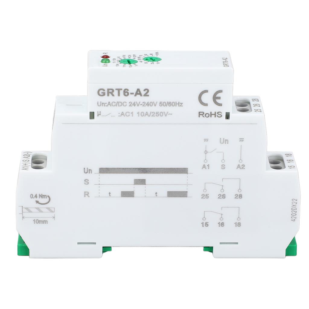 Einzelfunktions-Zeitrelais Verzögerung Ein 2 Wechslerausgänge 0,1s bis 10 Tage Elektronischer Einschalt-Timer AC DC