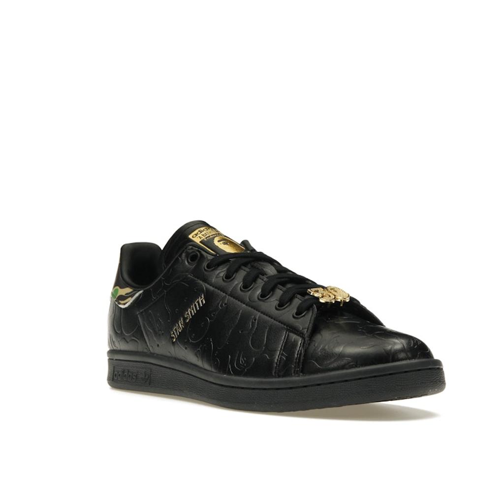 BAPE X Adidas Stan Smith 30th Anniversary - Black Men Sneakers Core-Black Gold-Metallic IG1116