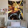 AAgatsuma Zenitsu Anime Tapestry Hanging Tarot Hippie Wall Rugs Dorm Wall Hanging Sheets