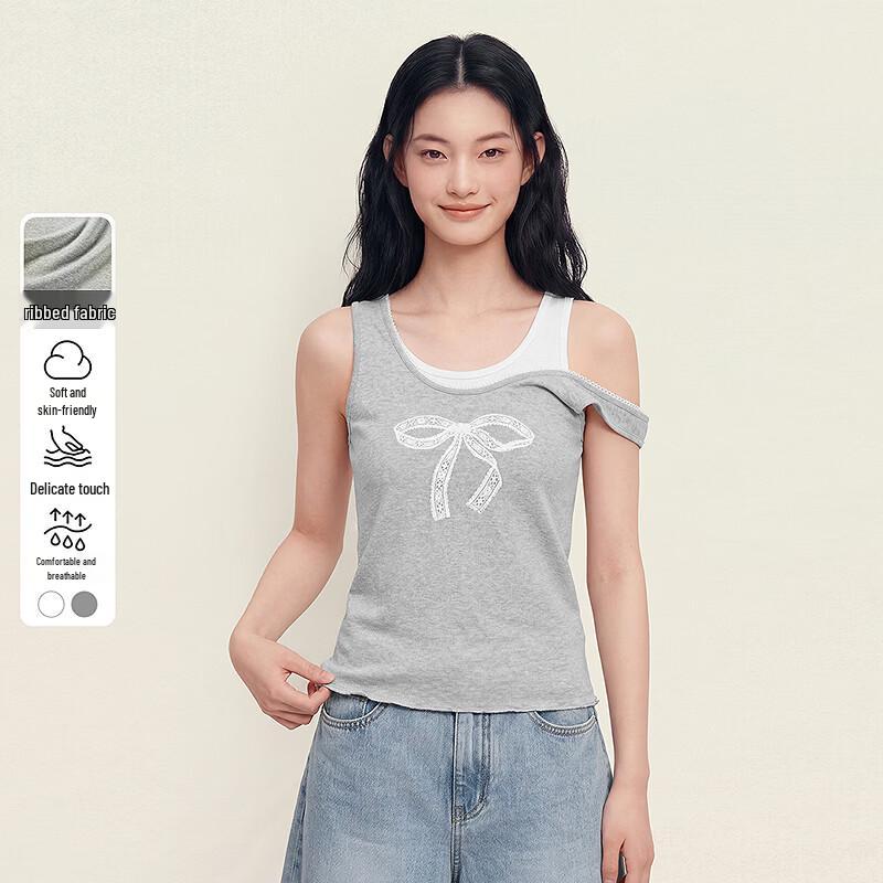 

Ledian Bowknot Print Stretch Camisole L