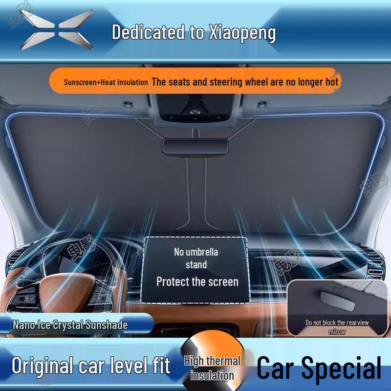 Xpeng P5/P7/G3/G6/G9 Car Windshield Sunshade Umbrella - Heat Protection & Insulation Curtain