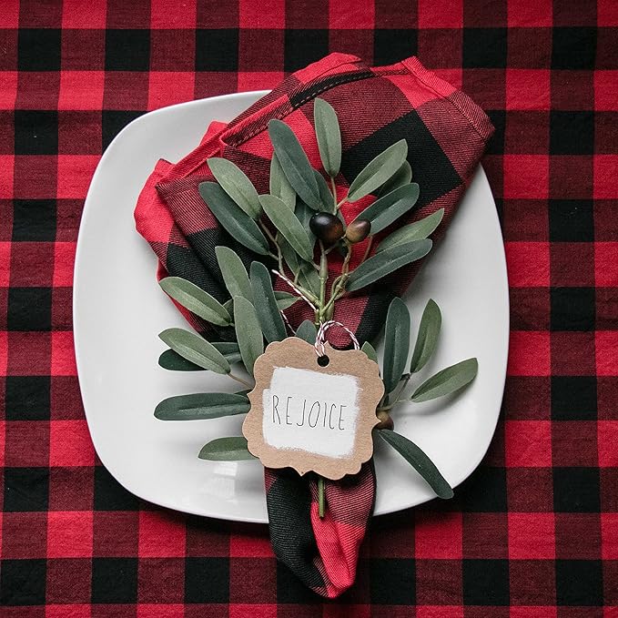 

4 шт. Салфетки 30x45 см в рождественском стиле, Прочные полиэстеровые утолщенные подкладки, Многоразовые кухонные, обеденные тканевые салфетки