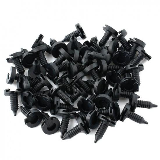 50x Black Nylon Trim Car Door Panel Fastener Clips For Range P38
