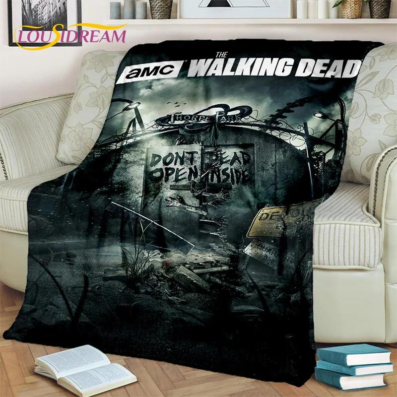 TWD The Walking Dead Rick Horror TV Blanket,Soft Throw Blanket for Home Bedroom Bed Sofa Picnic Travel Office Cover Blanket Kids