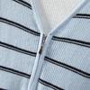 Women's Fake Two-Piece Wool Blend Color-Block Striped Knit Top