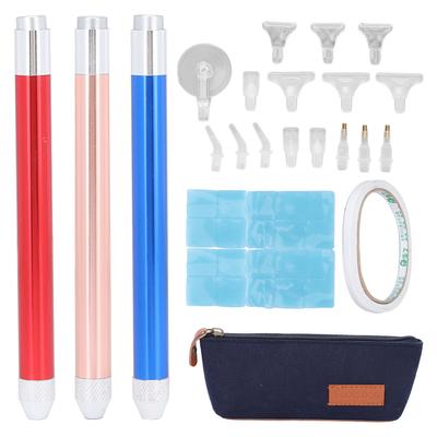 Painting Drill Pen Set Diamond Painting Light Pen Kit with 16 Replacement Pen Heads Storage Box for
