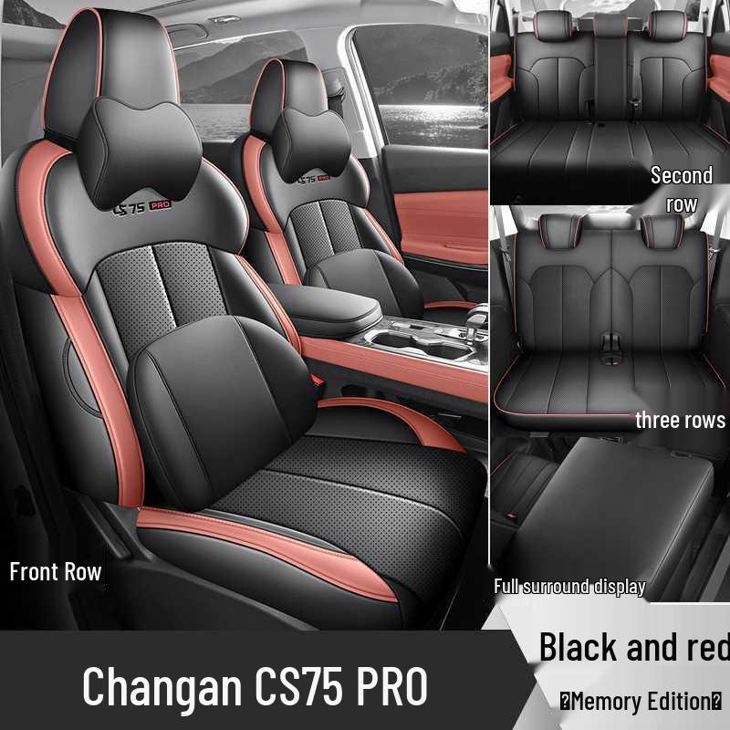 Changan CS75 PRO Seat Covers: Fully Enclosed, All-Season, Perforated Leather Car Seat Cushions for 26 Models.