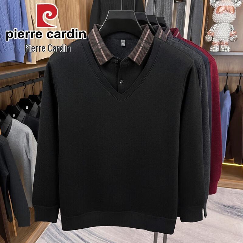 Pierre Cardin Men's Faux Two-Piece Thermal Knit Sweater