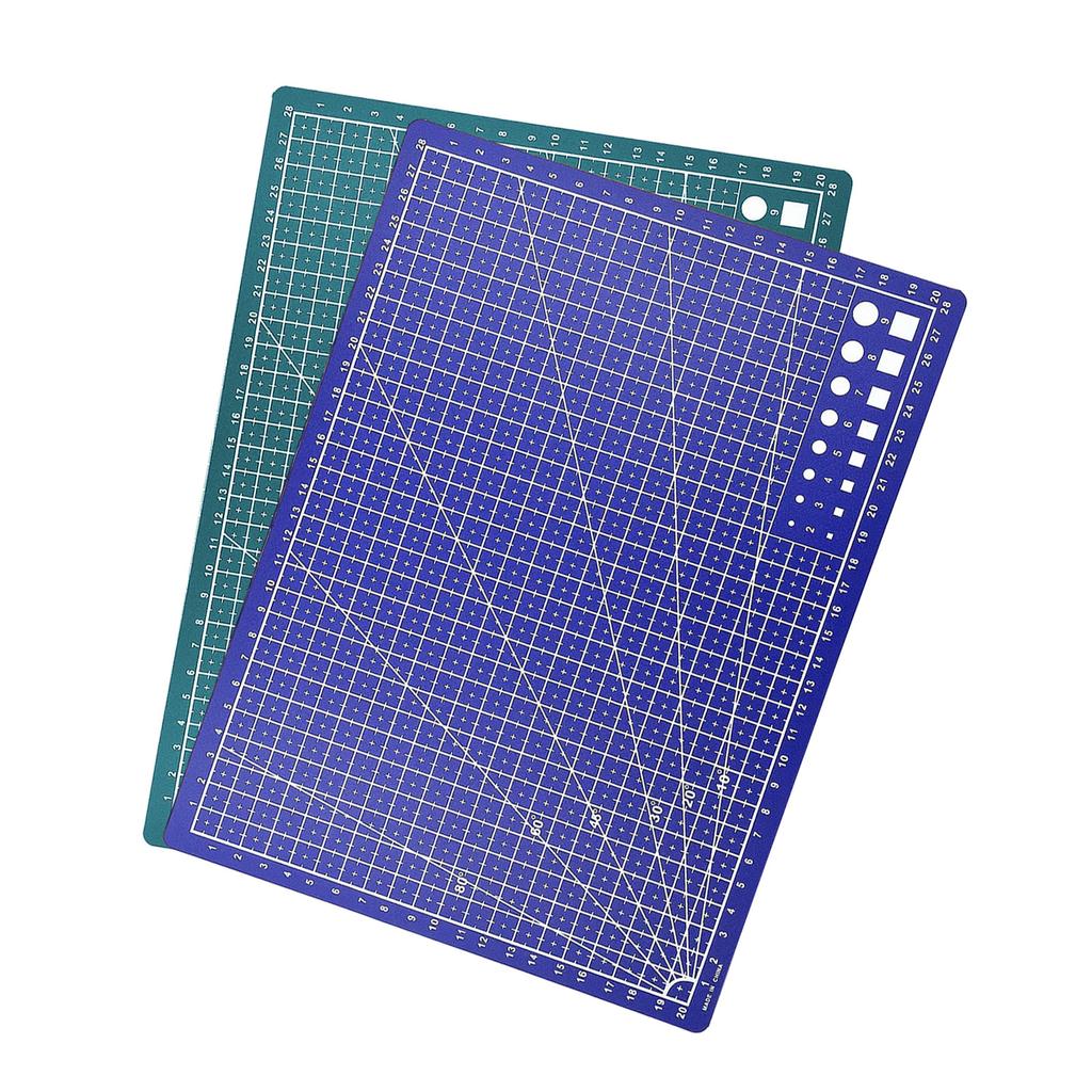 A4 Cutting Mat Single Sided Cutting Board Cut Pad DIY Tool with Clear Grid Lines Angles for Scrapbooking Art and Craft