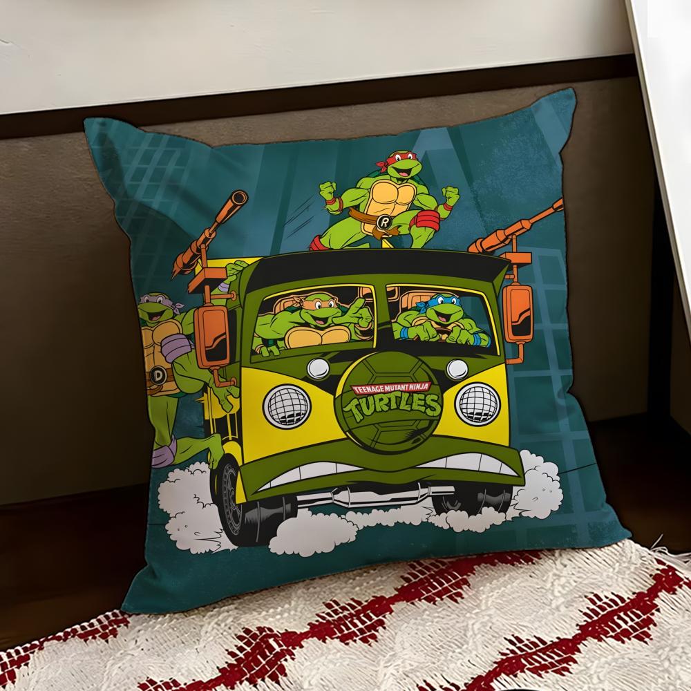 Teenage Mutant NNinja Turtles Cushion Cover Reversible Soft Durable Pillow Cover Home Car MultiScene Use for Daily Comfort