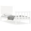 VidaXL Bed Frames and Headboard White 100x200 Cm Solid Wood 3193392