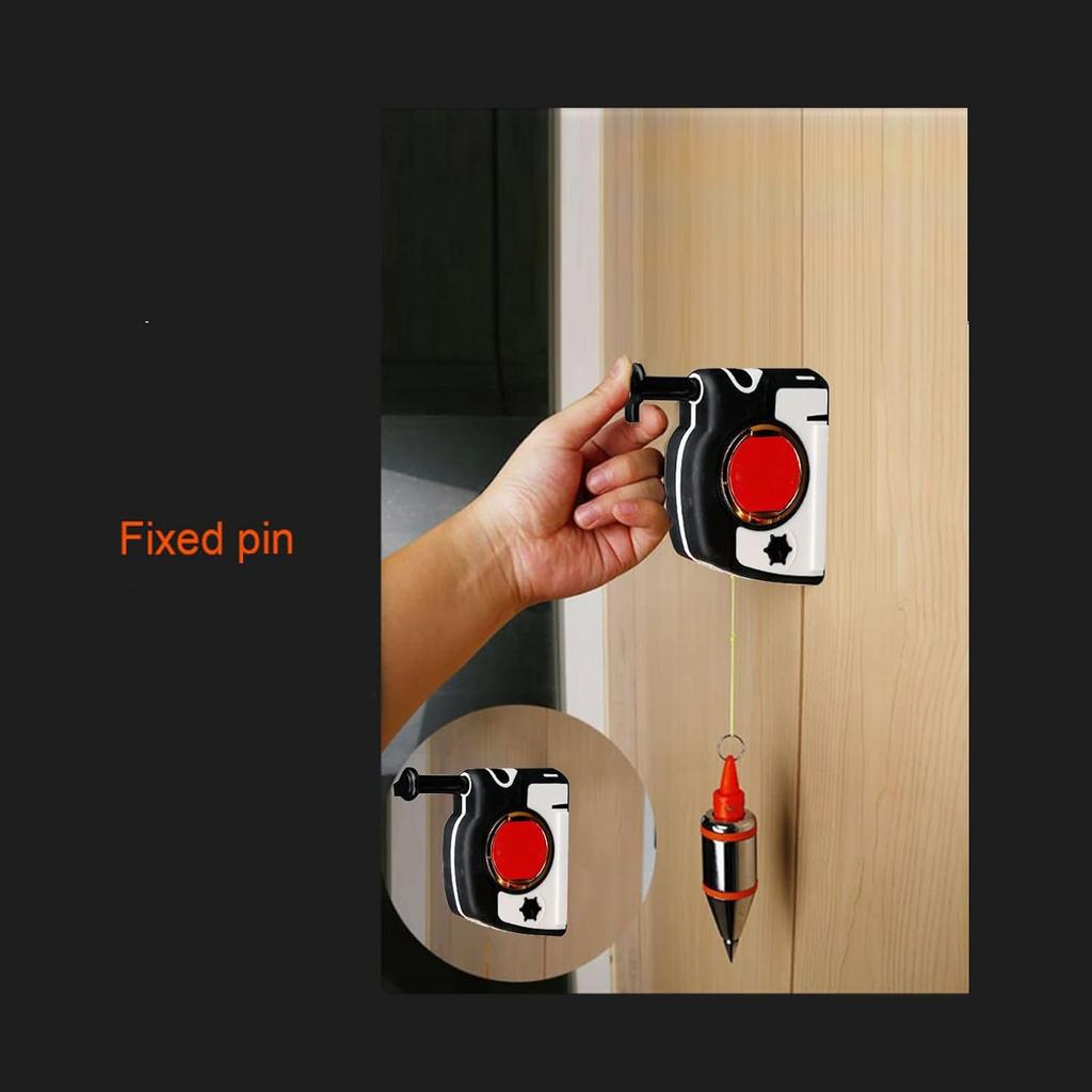 Jadeshay Magnetic Plumb Bob Setter with 4.5m Recoil Cord, Quick-Stabilizing Auto Lock for Professional and DIY Use