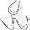 Hip Hop Metal Waist Chain For Men With Dual Layer Skull And Cross Pendant Youth Accessories