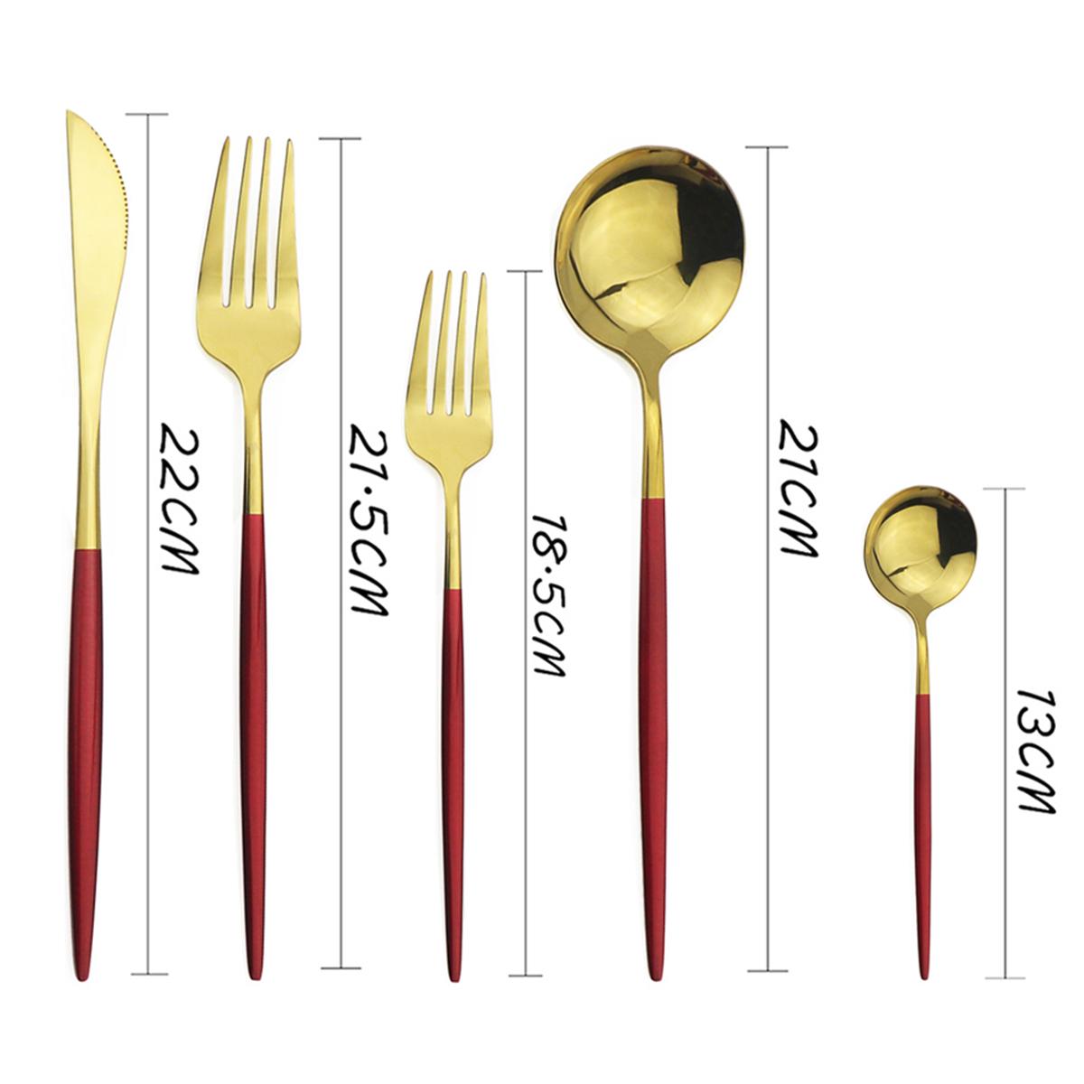 30 шт. элегантный набор столовых приборов из нержавеющей стали 18/10 — фото 4