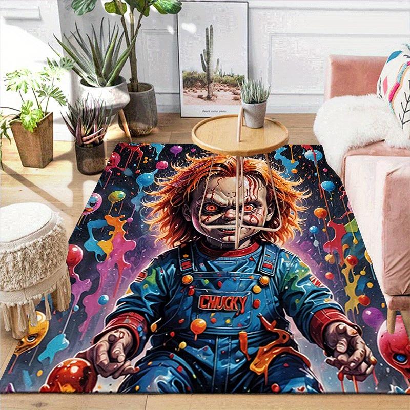 1pc Chucky Pattern Area Rug, Anti slip Non Shedding Stain Resistant Carpet