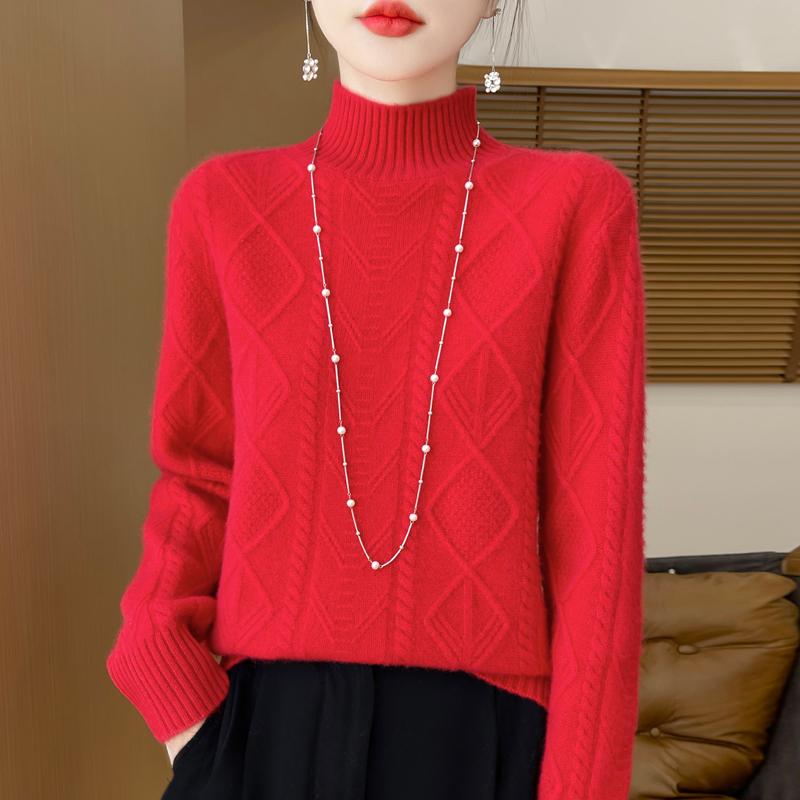 

Женский свитер 100% шерсть MODERN NEW SAGA водолазка вязаный пуловер толстые зимние джемперы женские вязаные топы L