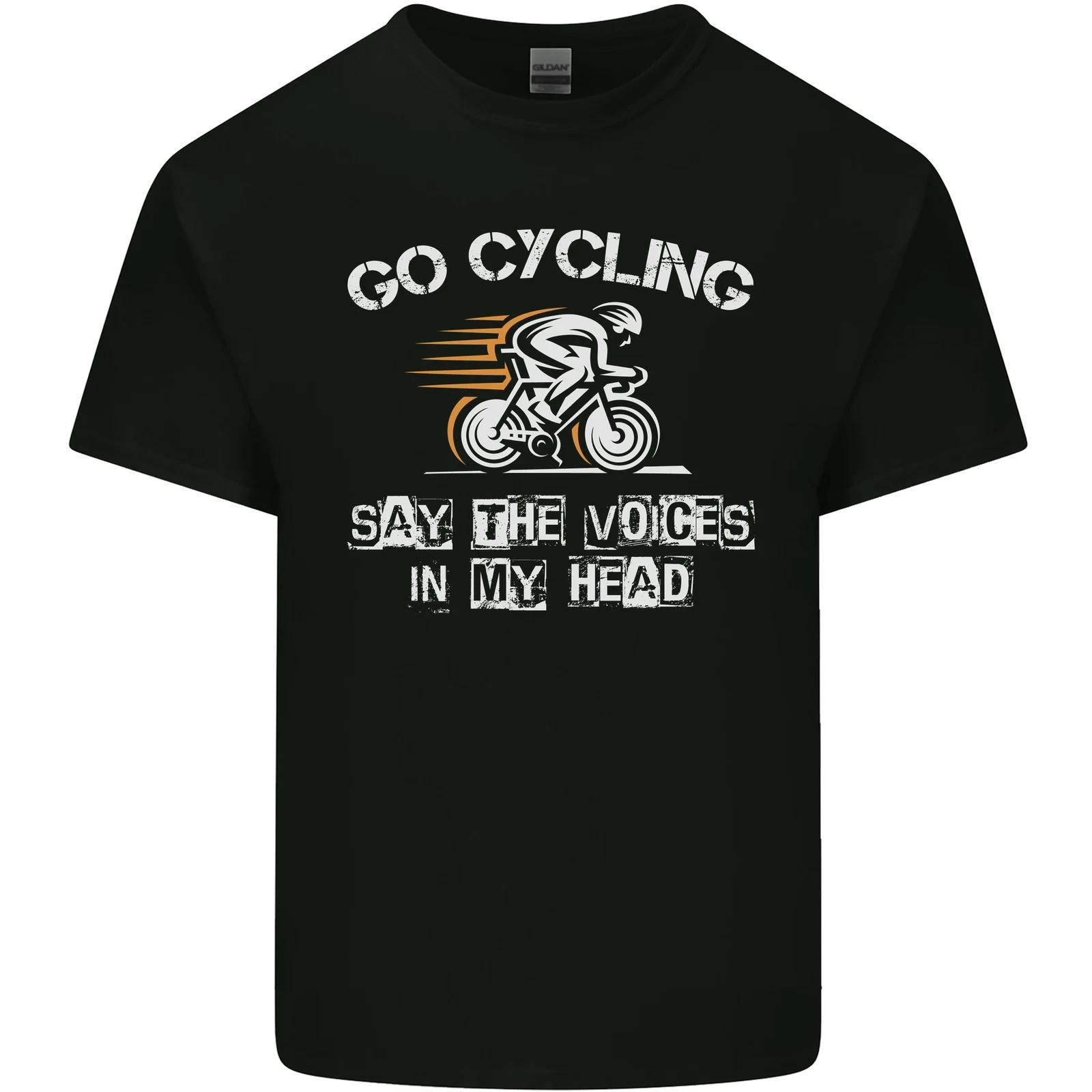 Go Cycling Say Voices in My Head Cyclist Kids T-Shirt Childrens S