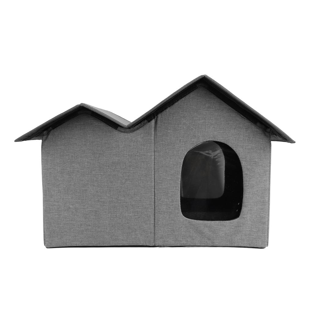 Cat House Large Space Water Resistant Closed Design Comfortable Portable Foldable Cat   for Indoor Pets
